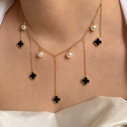 گردنبند ونکلیف و مروارید