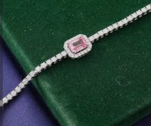 دستبند مستطیل سوارسکی طرح جواهر