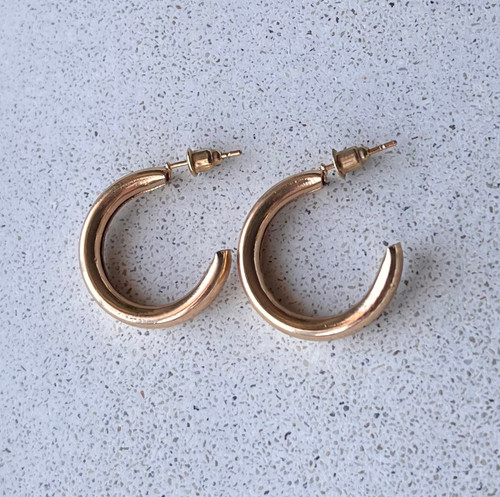 گوشواره حلقه ای استیل میخی