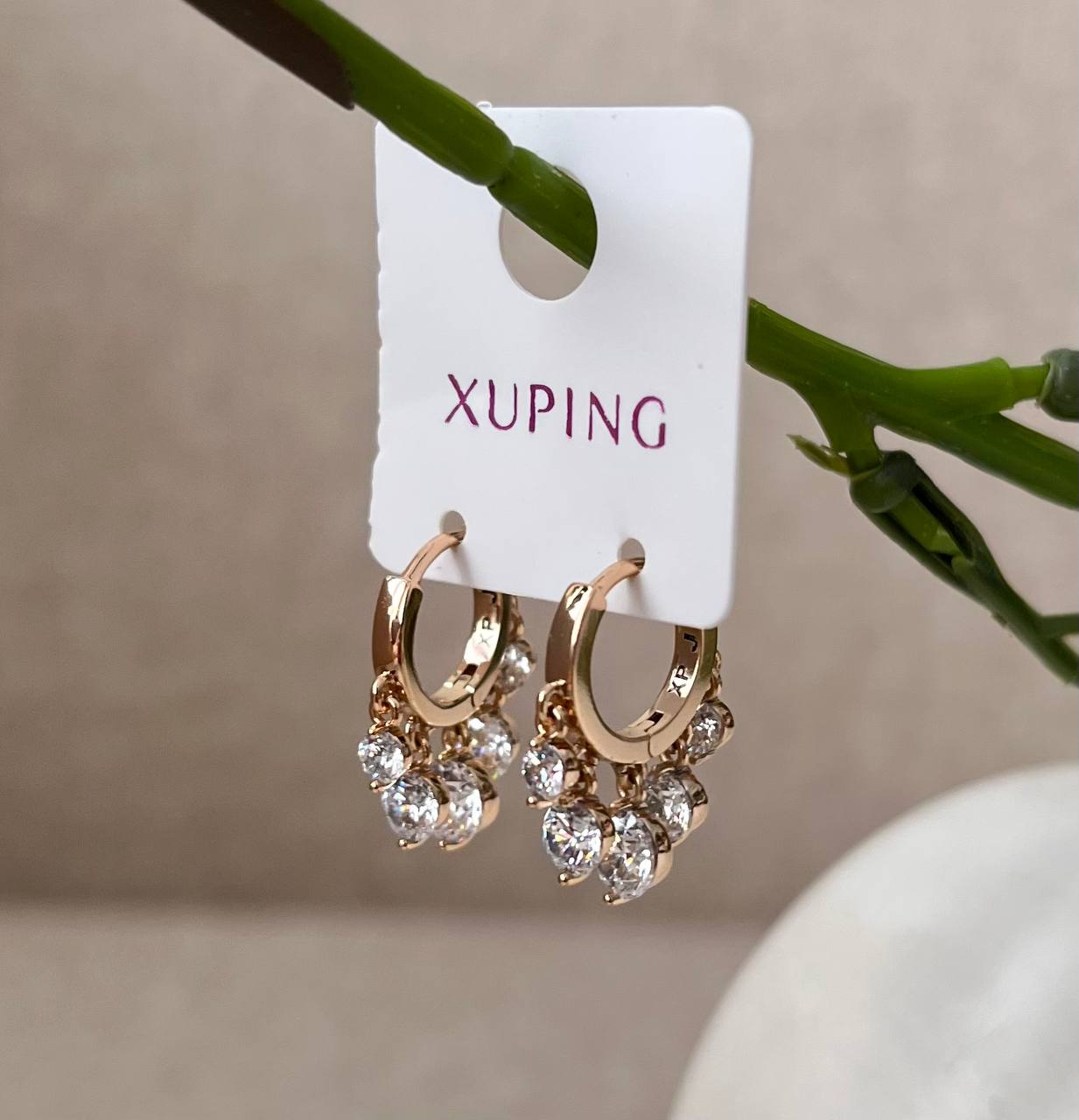گوشواره حلقه ای آویز دار ژوپینگ